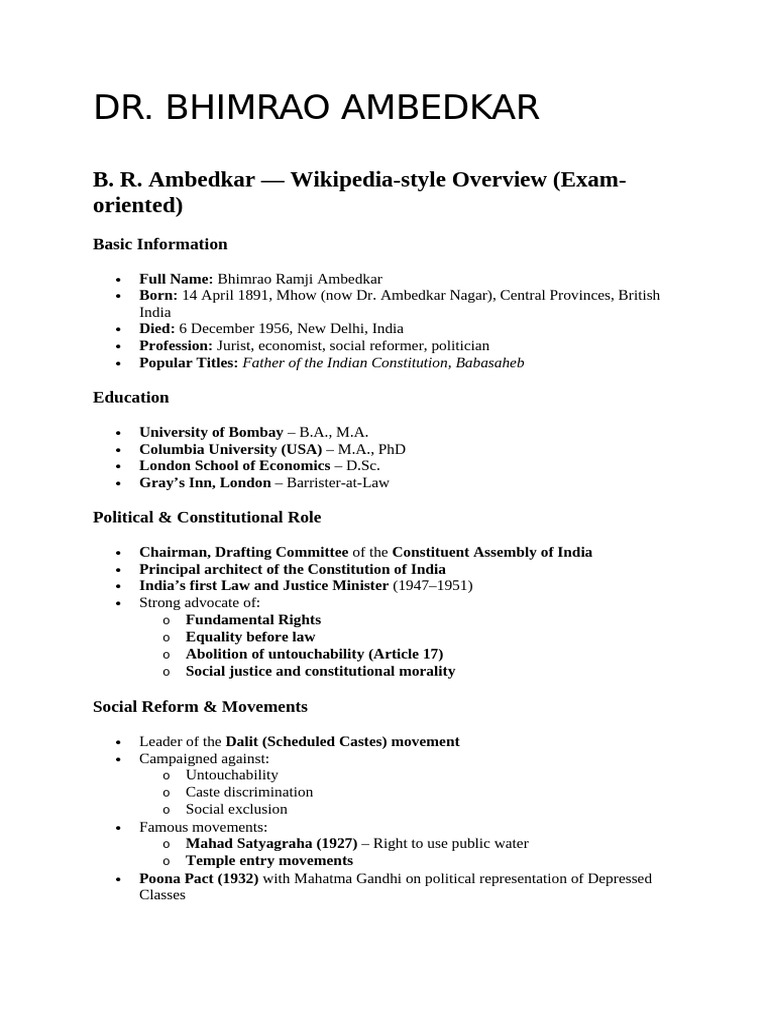 Dr Ambedkar | PDF | Dalit