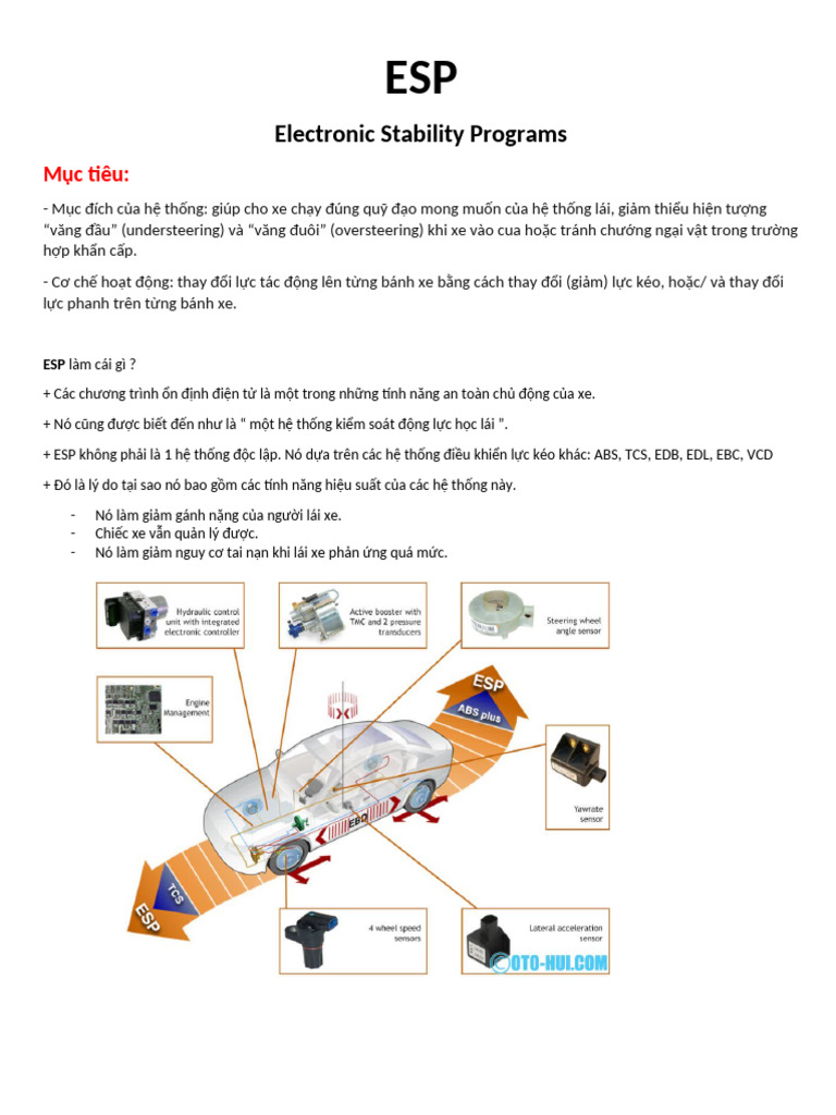 Electronic Stability Programs: M C Tiêu | PDF