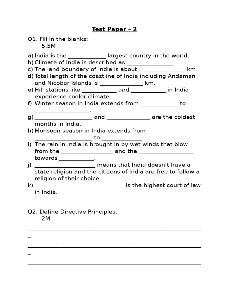 SS Test Paper 2 | PDF | Justice | Crime & Violence