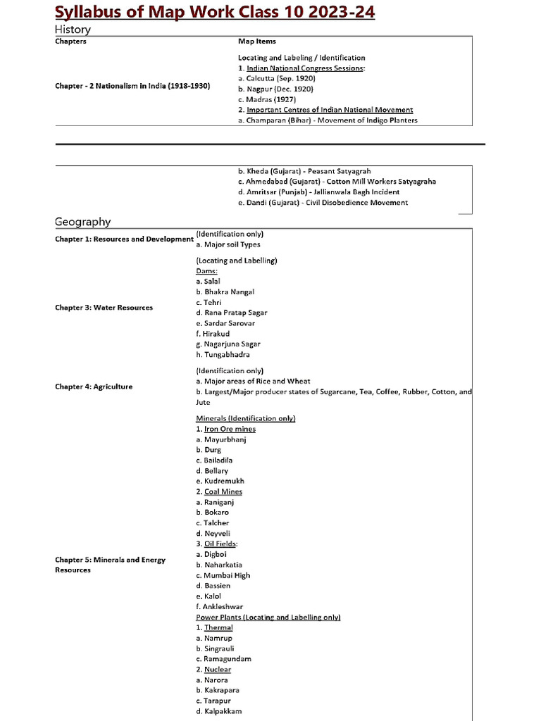 Map Work For Practice | PDF
