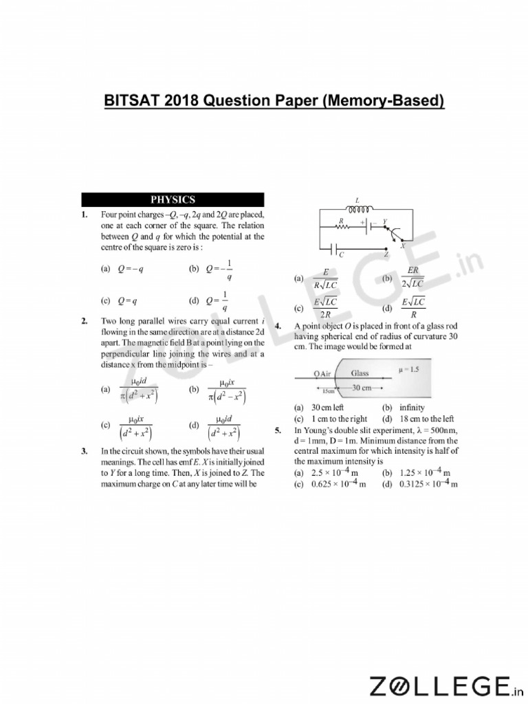 Bits at 2018 Sample Paper | PDF