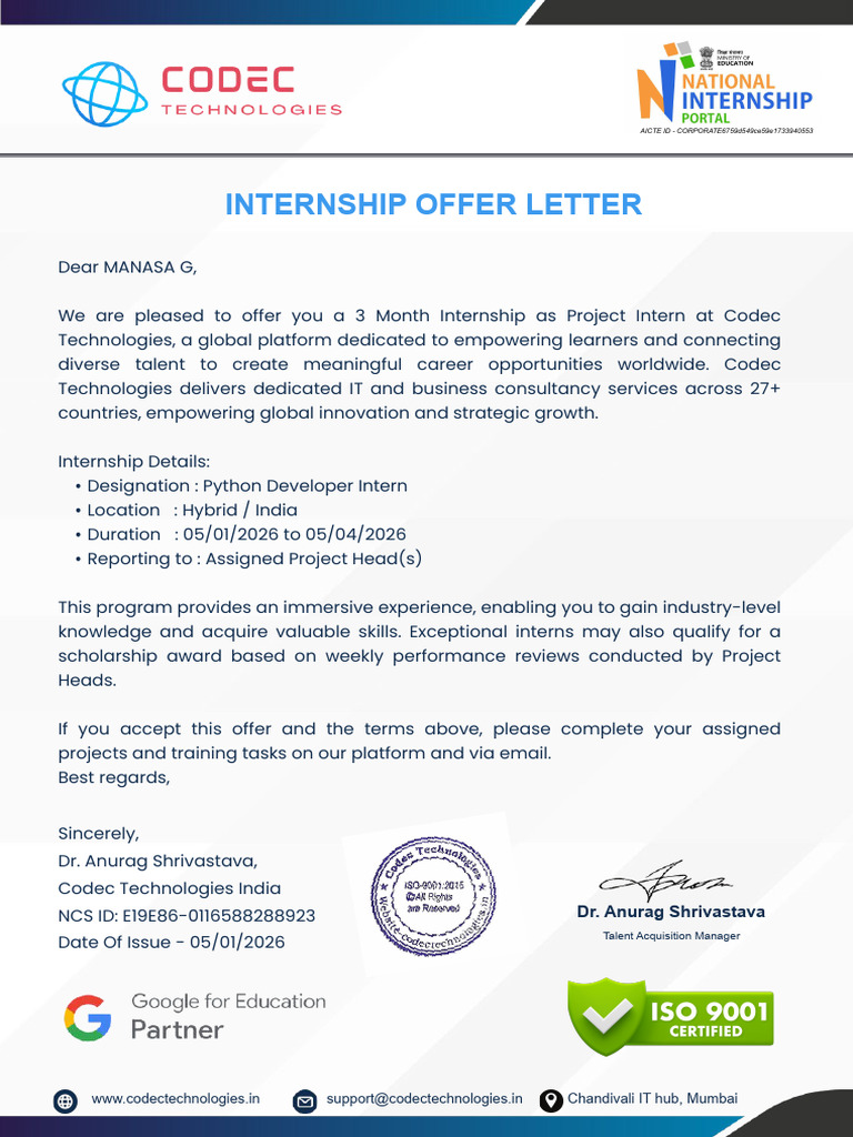 Offer Letter | PDF