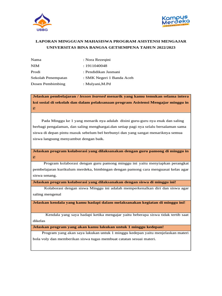 Lesson Learned | PDF