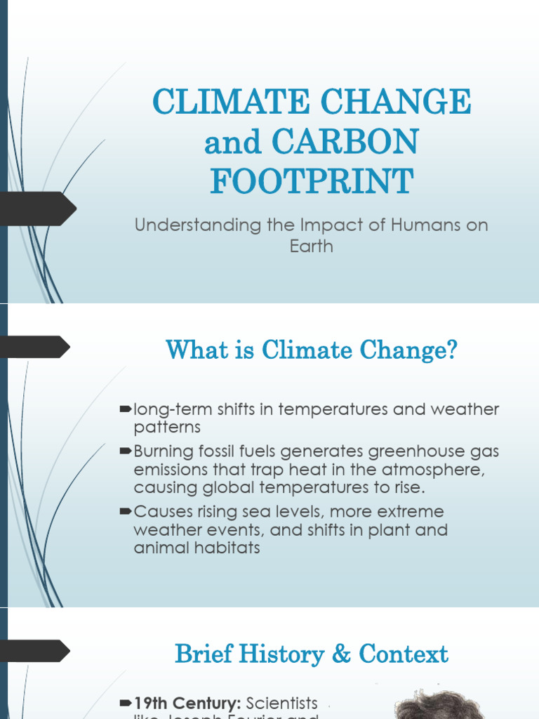 CLIMATE CHANGE and CARBON FOOTPRINT | PDF | Climate Change | Greenhouse Gas