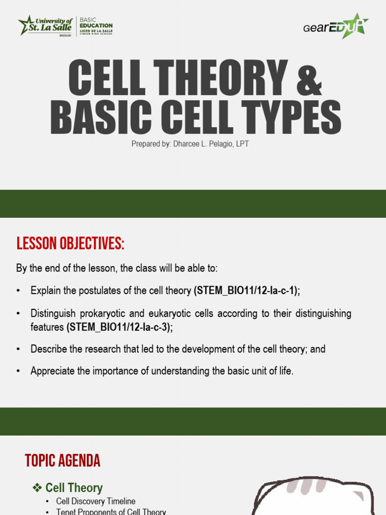 Bio1_topic1_cell Theory and Basic Cell Types | PDF | Cell (Biology ...