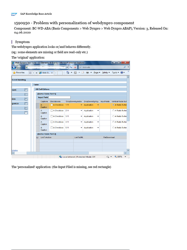 Problem With Personalization of Webdynpro Component | PDF | Computer ...