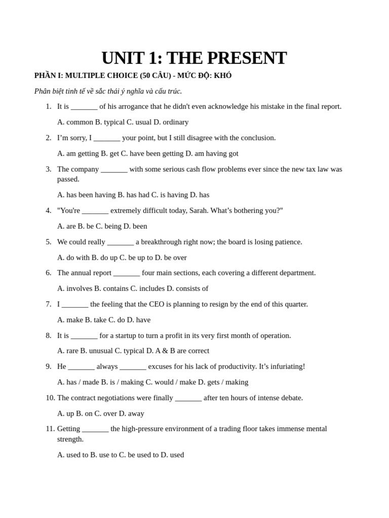 Đề Use of English - Nâng Cao | PDF