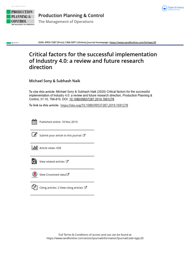 Q1 - Critical factors for Lean Six Sigma deployment. | PDF | Strategic ...
