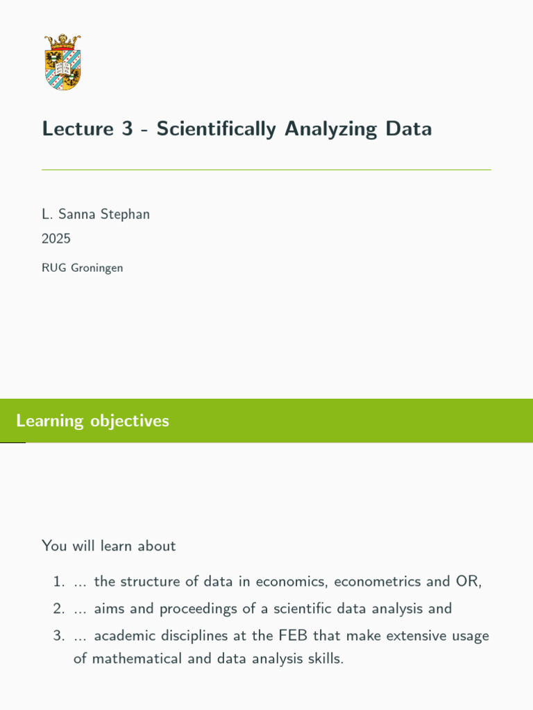 Intro Data Analytics L3 | PDF | Machine Learning | Statistics