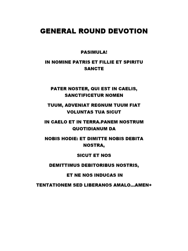 General Round Devotion 2 | PDF