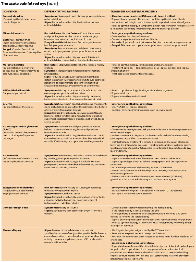 The Acute Painful Red Eye | PDF
