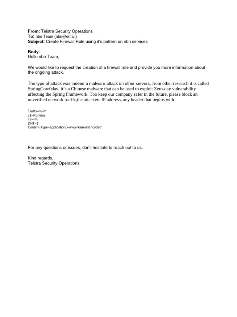 T2 - Firewall Request Template | PDF