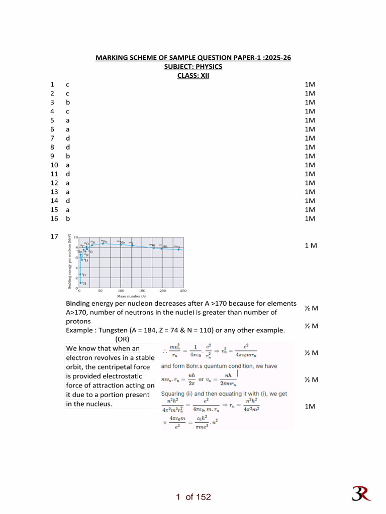 XII MS Physics 20 Sample Paper 2025-26 | PDF