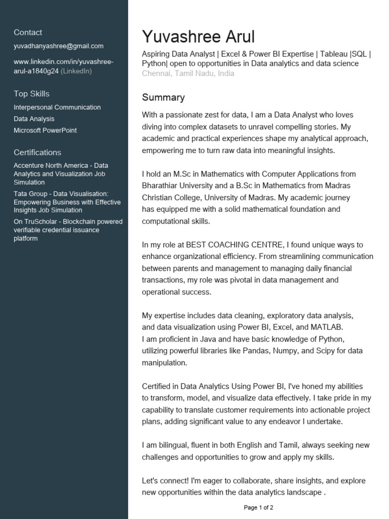 Profile | PDF | Data Analysis | Analytics