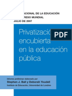 La Privatización de la Educación en el Mundo