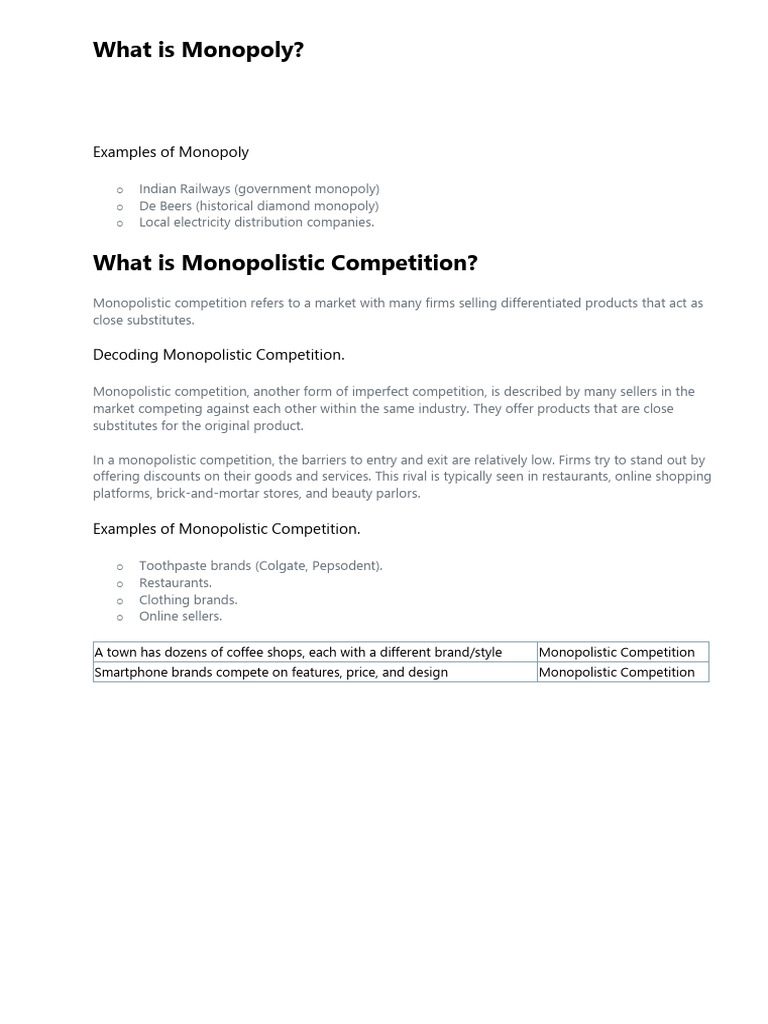 Monopolistic | PDF