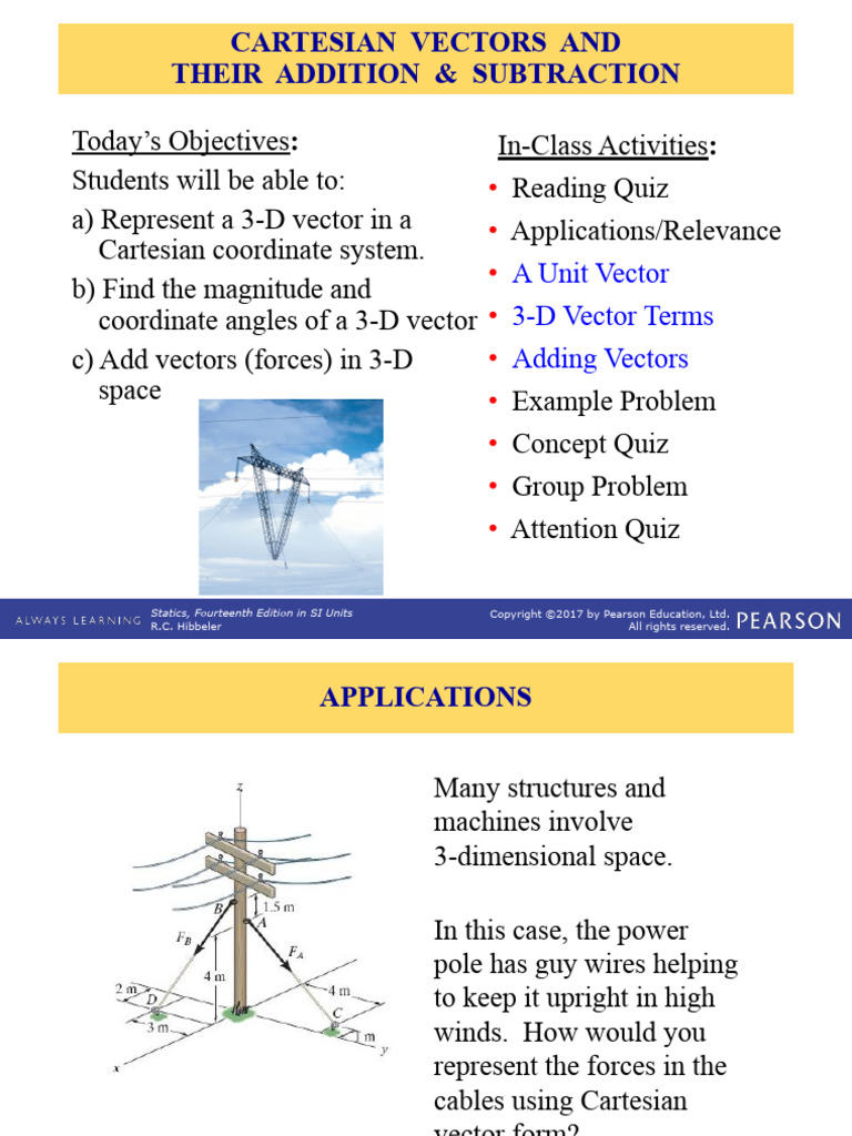 Statics - Lec PPT - Section 2.5-2.6 | PDF | Euclidean Vector ...