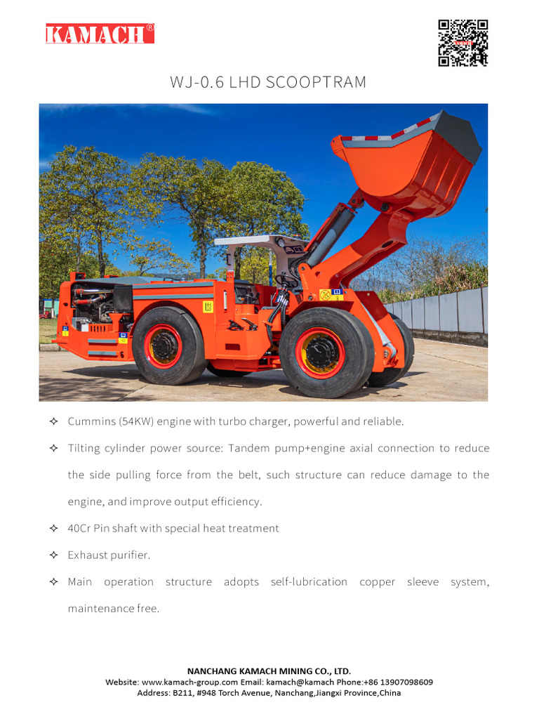 WJ-0.6 LHD SCOOPTRAM (Cummins Engine) SPECIFICATIONS | PDF