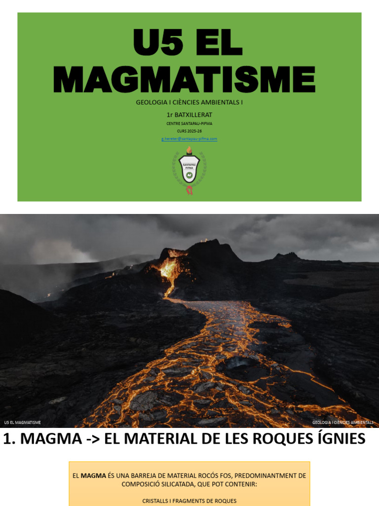 U5 El Magmatisme 25-26.pptx Geologia Importante | PDF
