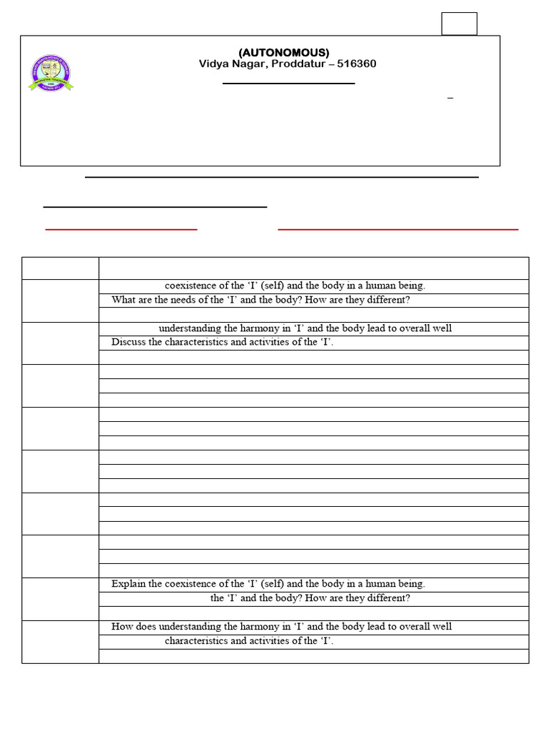 UHV Assignment-2 | PDF | Well Being | Self