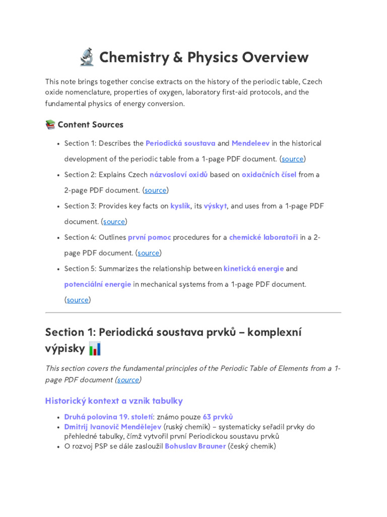 Periodic Table Oxides Oxygen LabSafety Energy | PDF