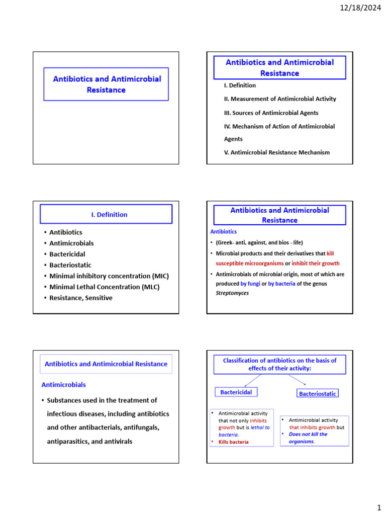 Antibiotics and Antimicrobial Resistance | PDF | Antimicrobial ...