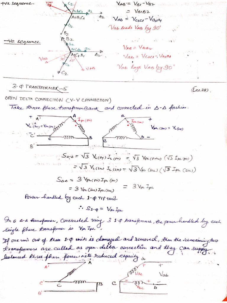 Open Delta Connection VV Connection | PDF