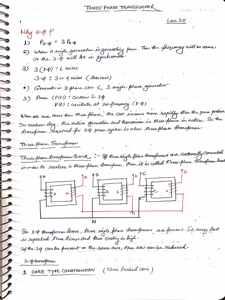 Three Phase Transformer-1 | PDF