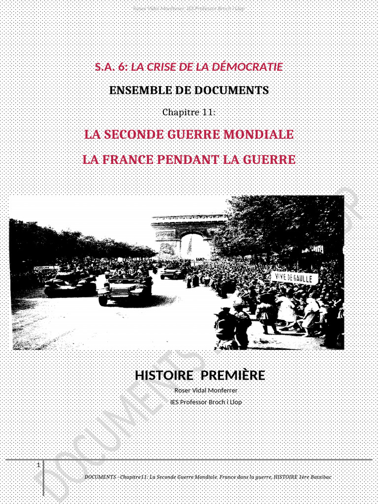 11-Documents - La Seconde Guerre Mondiale | PDF | France de Vichy ...