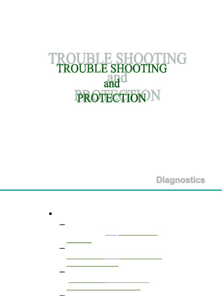 Diagnostic &trouble Shooting | PDF | Volt | Electrical Engineering
