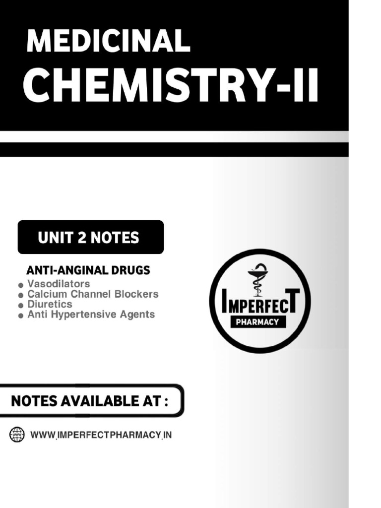 UNIT 2 Medicinal Chemistry II Imperfect Pharmacy Compressed | PDF