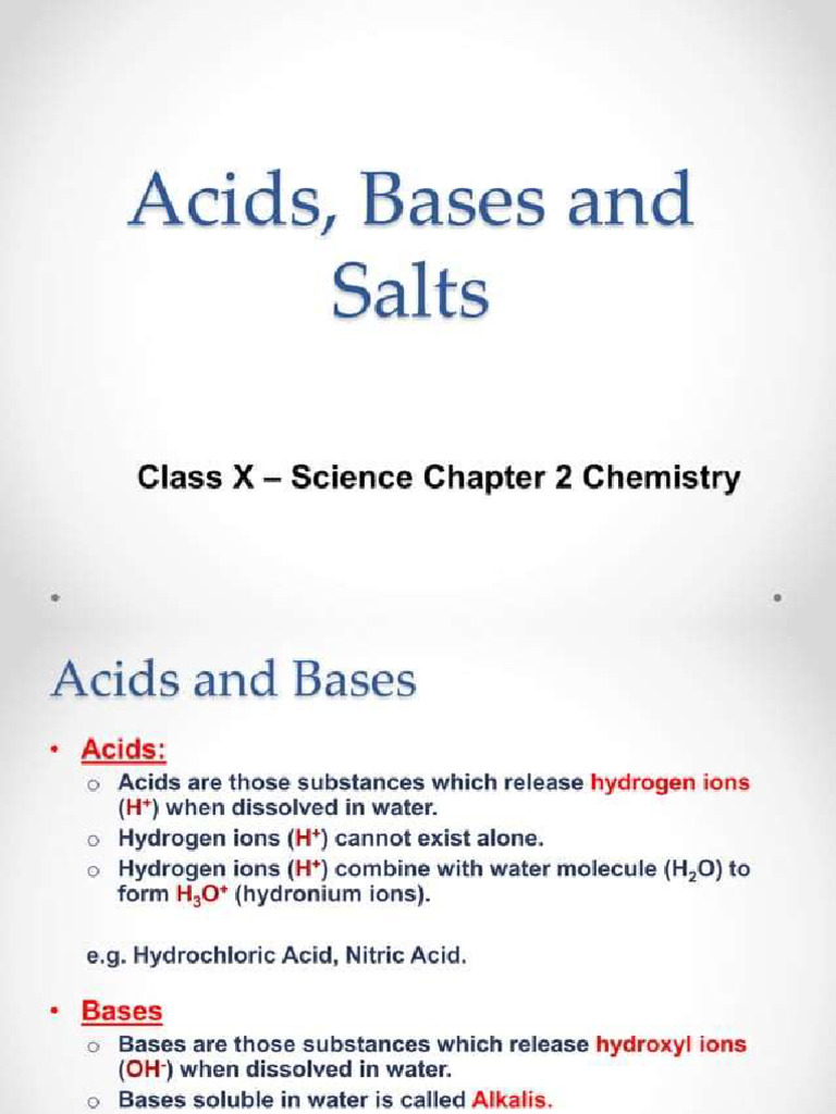 Acid Base and Salt10 | PDF