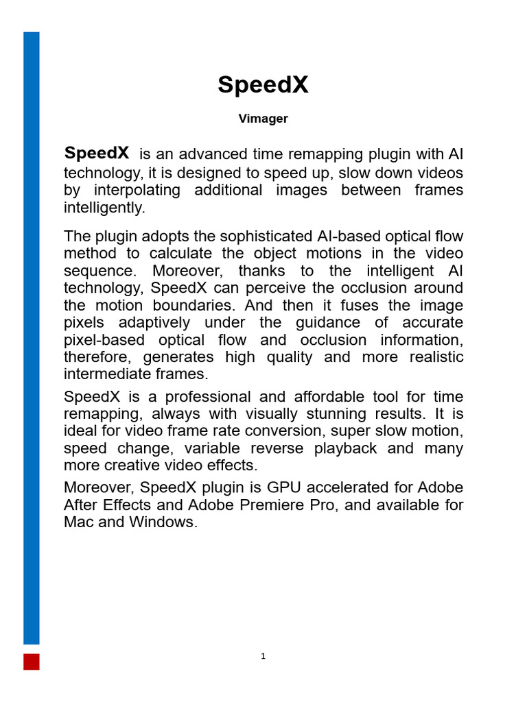SpeedX Manual | PDF | Graphics Processing Unit | Interpolation