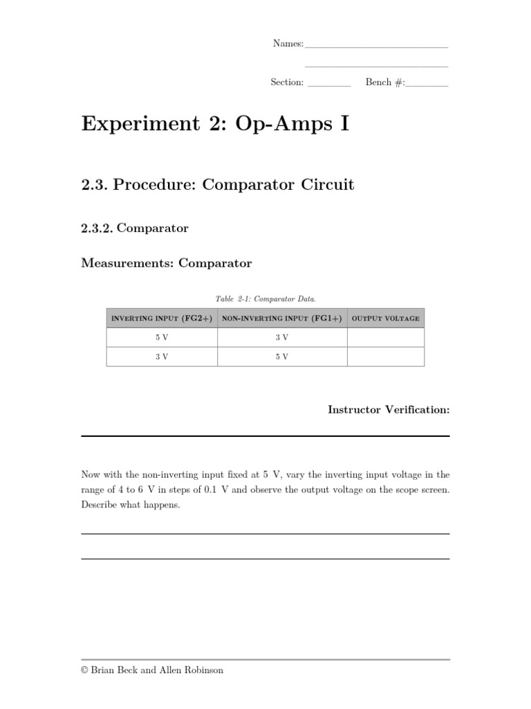 Experiment 02 Report Sheet | PDF | Amplifier | Operational Amplifier