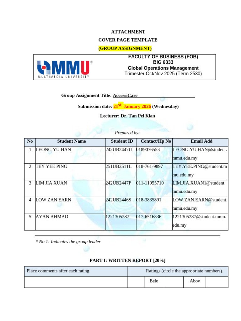 Assignment Global Operation Management | PDF | Sustainability ...