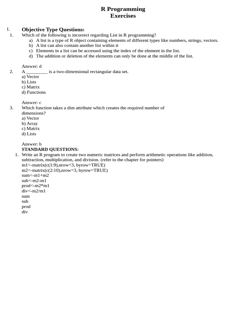 Notes Chp5 R Programming | PDF