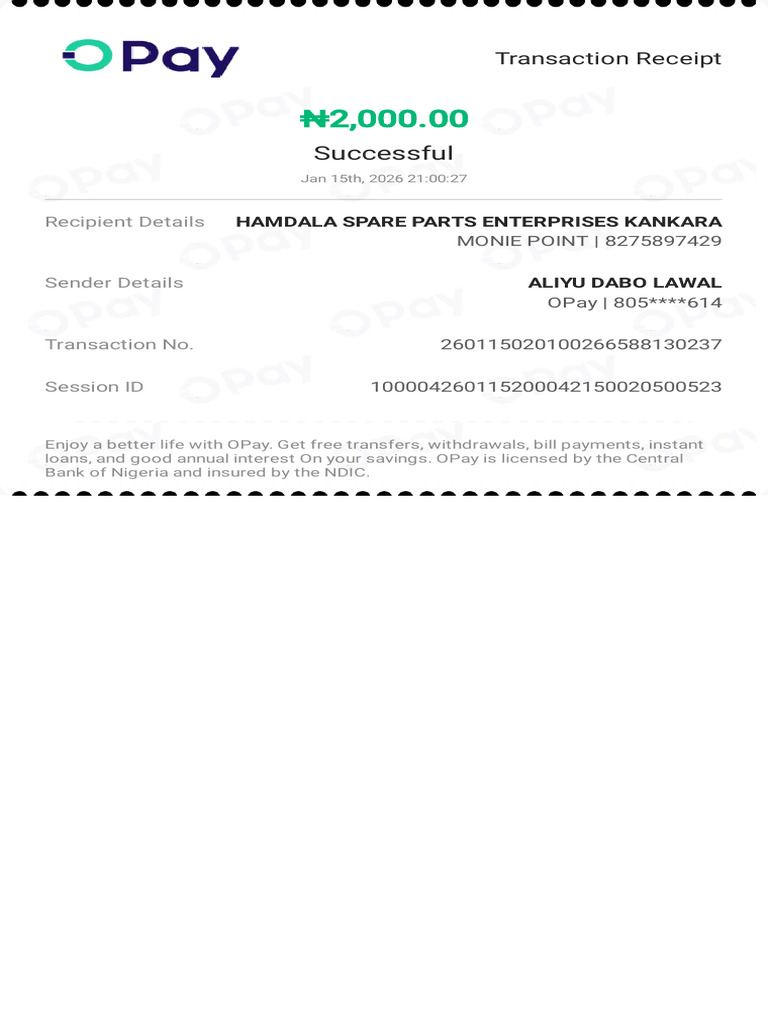 Transaction Receipt-260115020100266588130237 | PDF