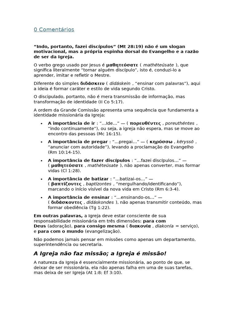 Discipulado | PDF | Discípulo (cristianismo) | Jesus