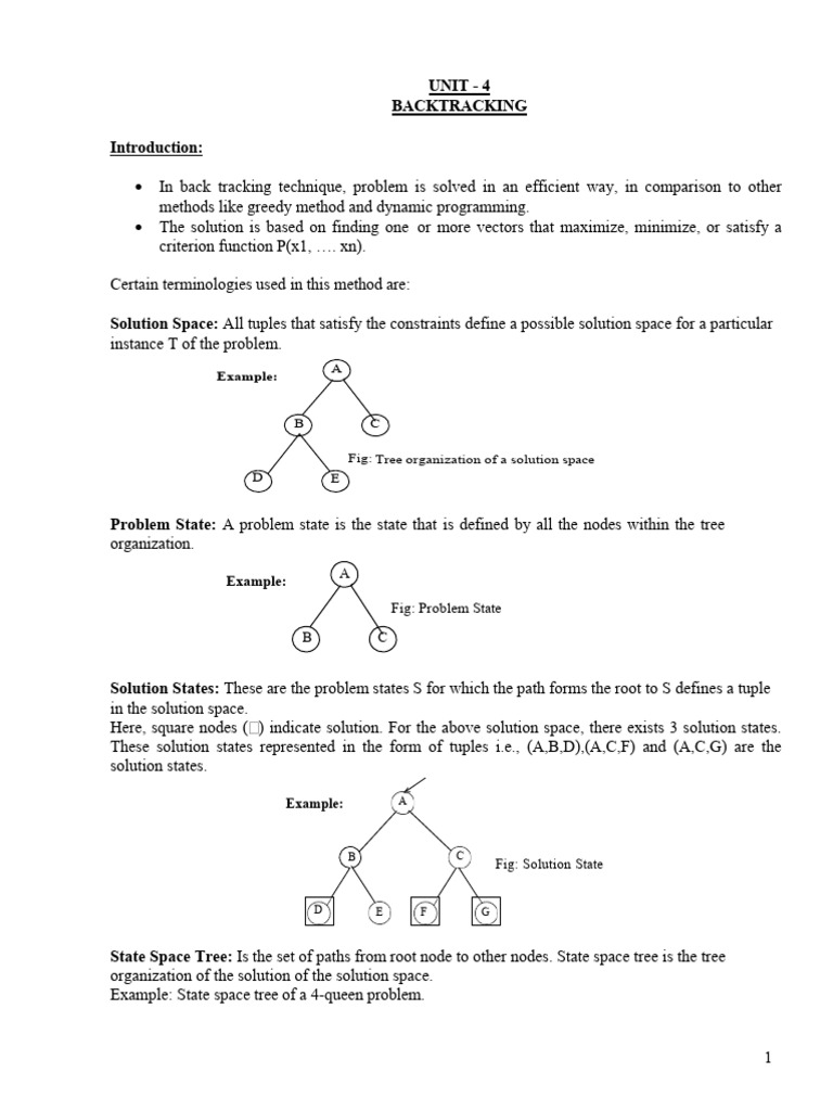 UNIT 4 (Backtracking) | PDF | Algorithms | Theoretical Computer Science