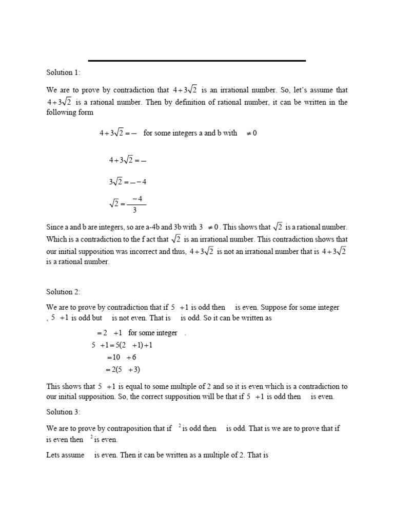 Solution To Practice Questions Lec 26 - 28 | PDF | Rational Number ...