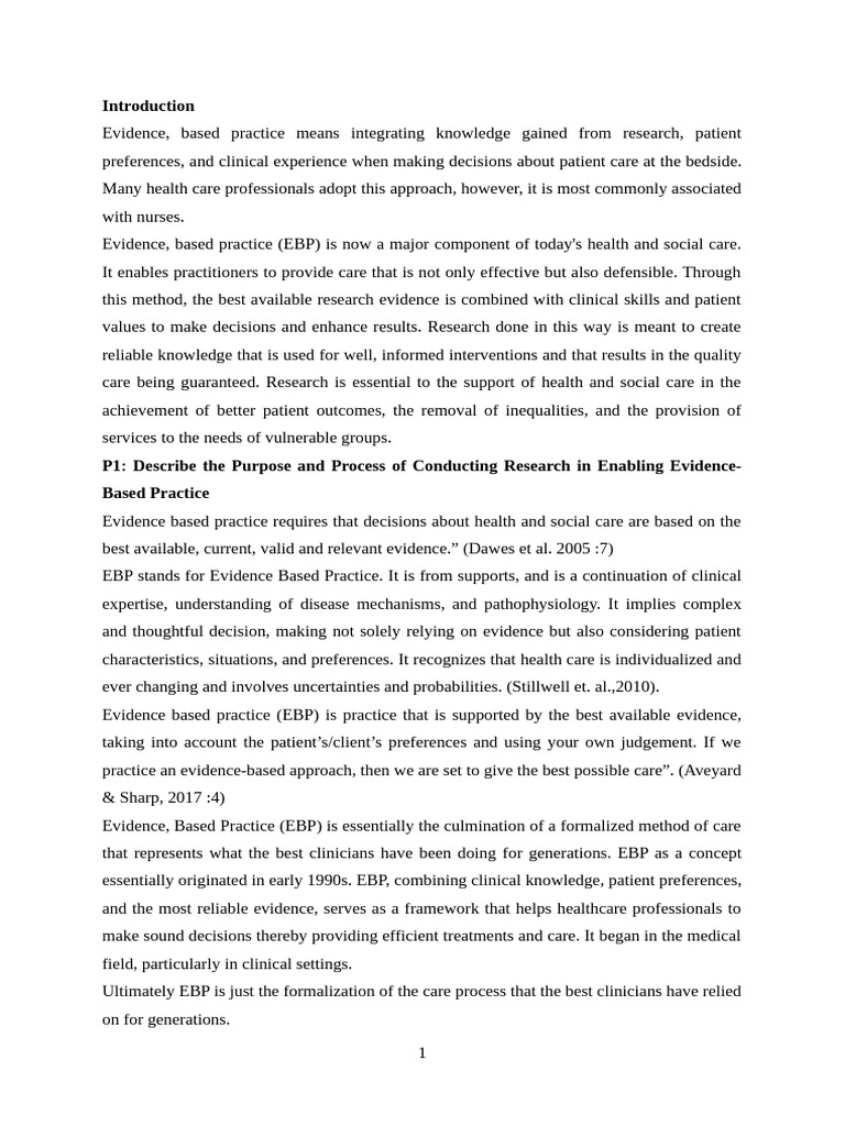 Evidence Based Practice New-1 | PDF | Qualitative Research | Evidence ...