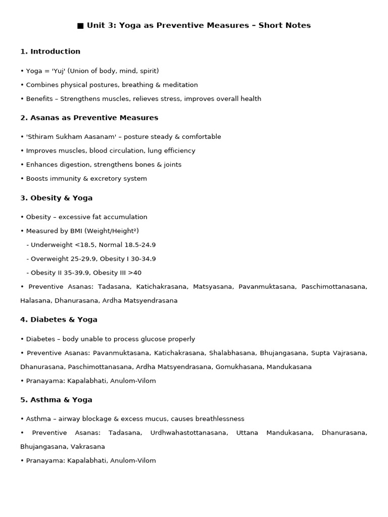 Physical Education Chapter 3 Short Notes | PDF