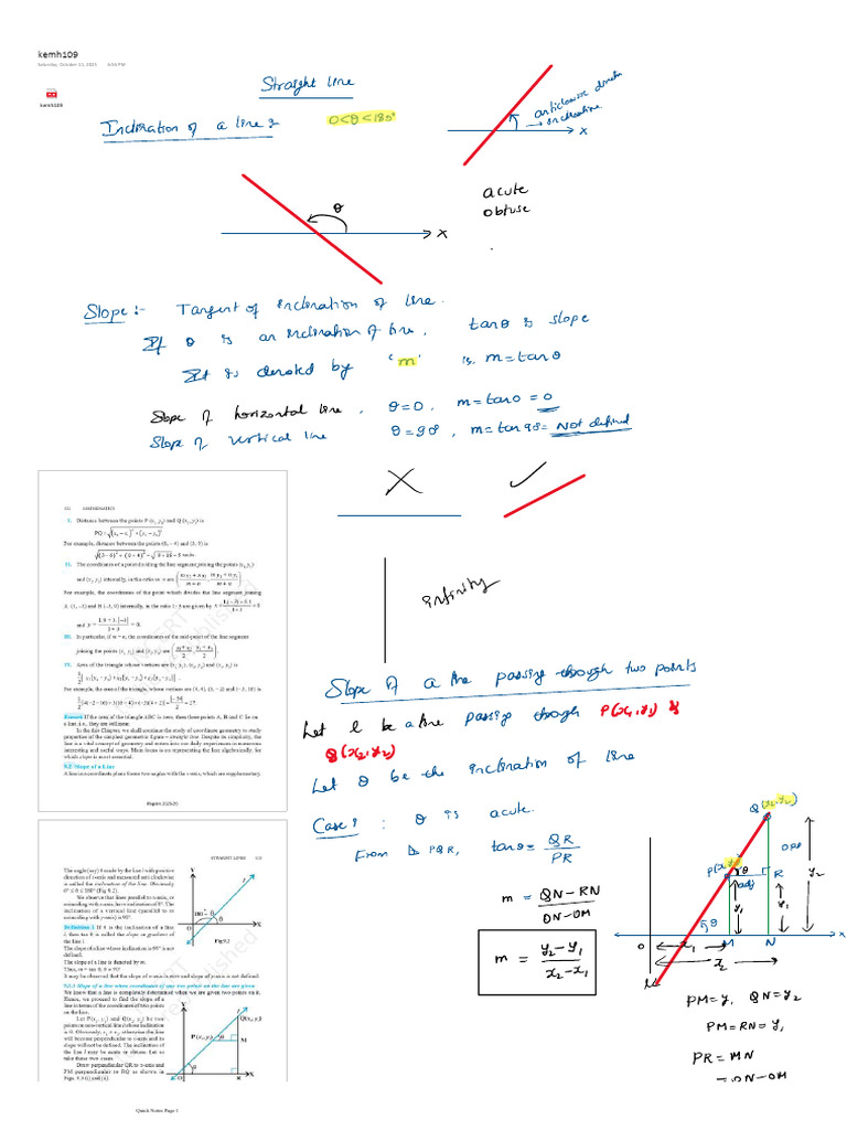 Straight Lines 1 | PDF