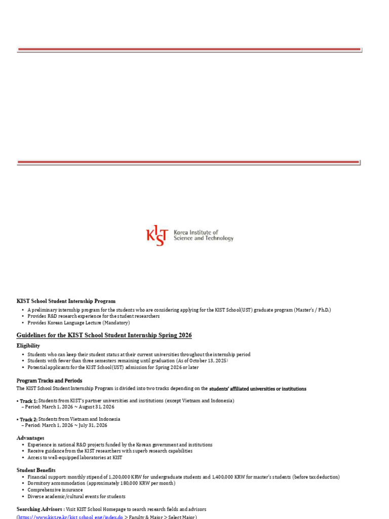 FINAL Guideline For Internship - Spring 2026 | PDF | Educational Stages ...