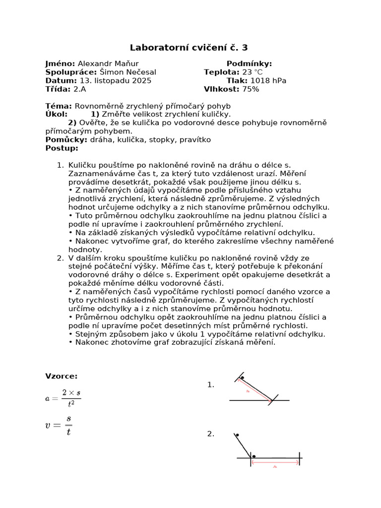Protokol Fyzika - 3 Final | PDF