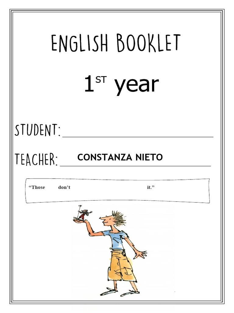 1° Year English Booklet 2026 | PDF