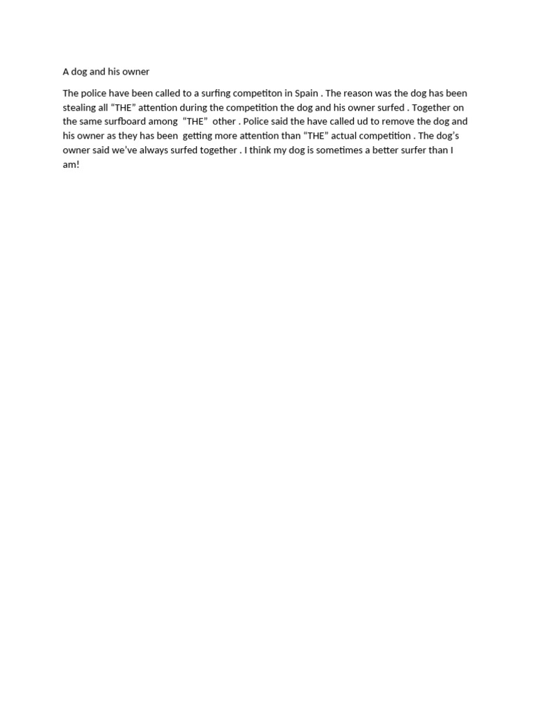 A Dog and His Owner | PDF