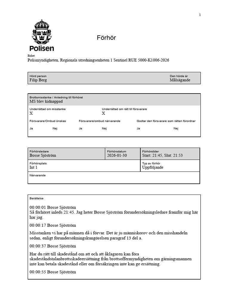 FÖRHÖR Filip Berg (5000-K1006-2026) | PDF