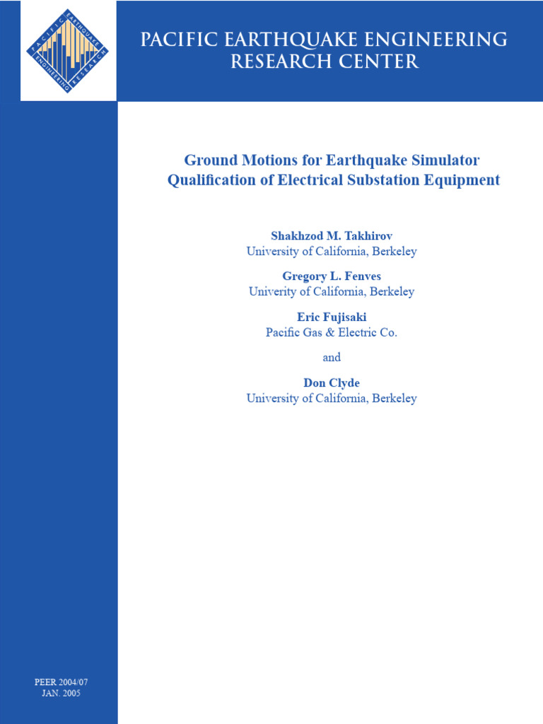 Ground Motions For Earthquake Simulator | PDF | Spectral Density