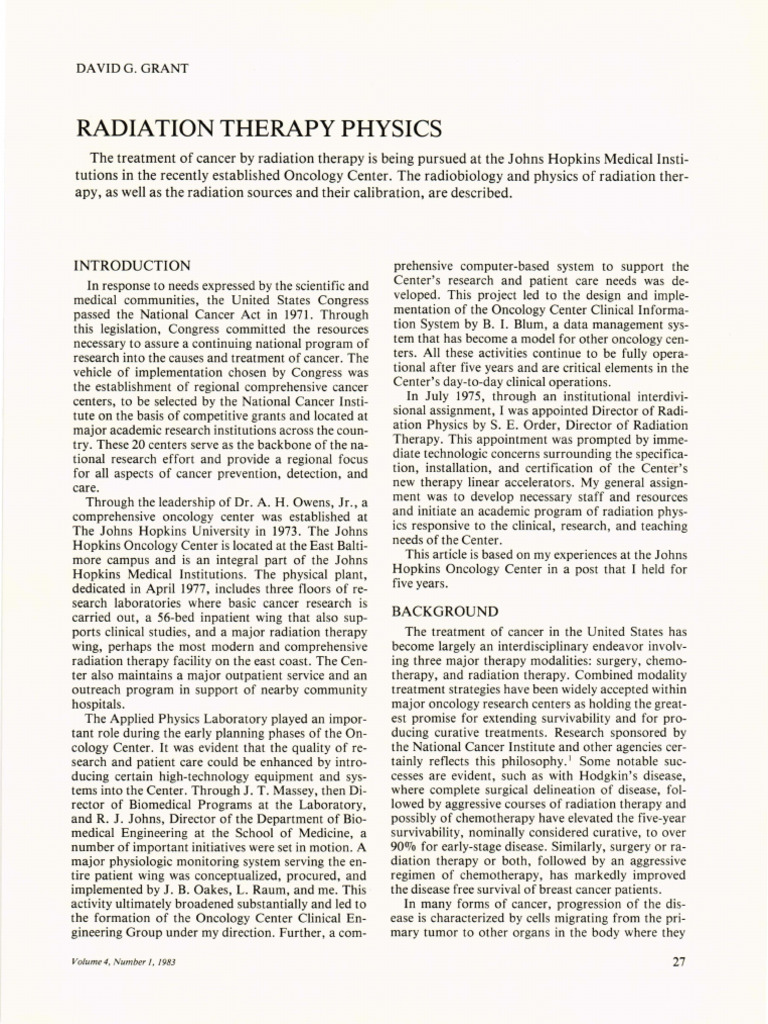 Medical Physics Article | PDF | Electron | Radiation Therapy